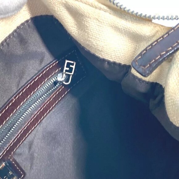 FENDI Zucca Mamma Baguette bag Shoulder Bag Canvas/Leather Beige - Picture 14 of 16